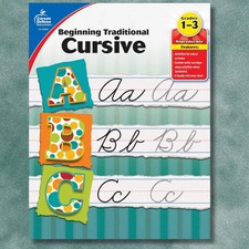 Beginning Traditional Cursive Handwriting Workbook for Kids Handwriting Pract...