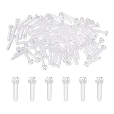 80Pcs Clear Acrylic Screws, M4x20mm PC Plastic Phillips Round Head Bolts