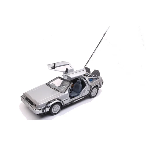 DE LOREAN RITORNO AL FUTURO 1 1:24 Welly Movie Modellino Nuovo - Immagine 3 di 4