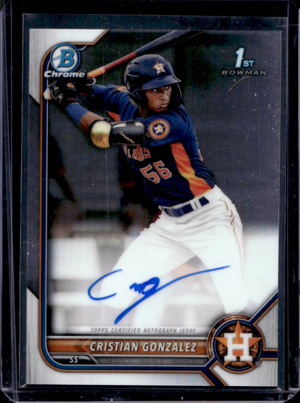 2022 Bowman Cristian Gonzalez Chrome Auto 1st Prospect #CPA-CG Astros
