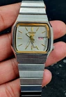Vintage Of Seiko 5 Automatic Men Watch Day Date Japan Made Square Shape