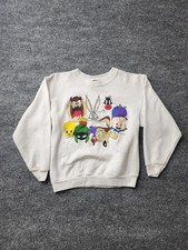 Vintage 1993 Warner Bros Looney Tunes Kids Medium Crewneck Sweatshirt