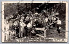 Vintage RPPC Real Photo Postcard Lunch Room Carlsbad Cavern Texas Governor Moody