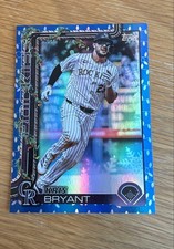 2025 Topps Holiday - Kris Bryant #H81 Holiday Blue Metallic Glitter