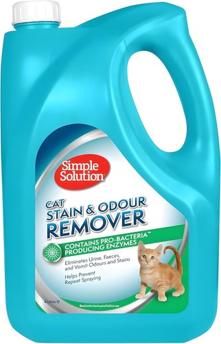 Simple Solution Cat Stain and Odour Remover, Enzymatic Cleaner with Pro ...