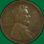 1923-S Lincoln Wheat Cent Fine F Coin, Scratch #35404
