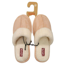 Zapatillas de casa Levi's de microgamuza para mujer, color rosa rubor talla S (5-6)