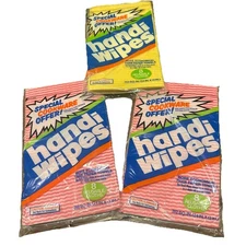 3 Vintage Handi Wipes Kitchen Cloths Lot 24x13” Total Of 24 Pink / Yellow White