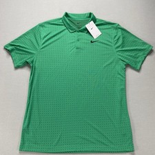 NWT FZ5648-324 Nike Dri-FIT Polka Dots Tour Golf Polo Stadium Green Men  s Large