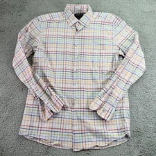 Rodd & Gunn Shirt Mens Large Plaid Sports Fit Woven In Italy