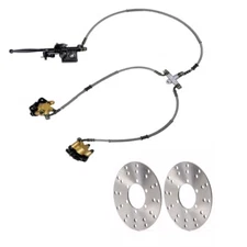 Go Kart Front Twin Disc Brake Cylinder Caliper kit Golf Cart ATV Quad 4 Wheeler