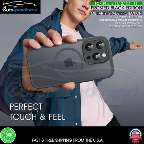 For iPhone 15 Pro Case 14 Max Frosted Mag Safe Shockproof Camera Cover 13 12 11 - Picture 6 of 14