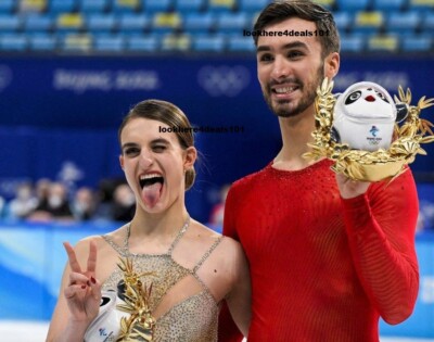 Olympics 2022 Photo 8x10 Papadakis Cizeron Ice Dance Gold Medal Beijing Games