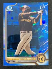 2022 Bowman Chrome ZAYED SALINAS #BCP-122 1st Sapphire Refractor - Padres