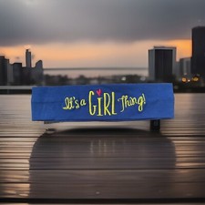 Logo Loops Dark Blue Girls Head Band - It's A Girl Thing