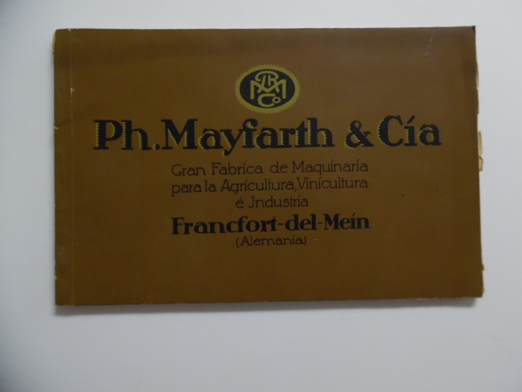 c.1922 Ph. Mayfarth & Co German Farm Implement Wine Press Export Catalog Antique