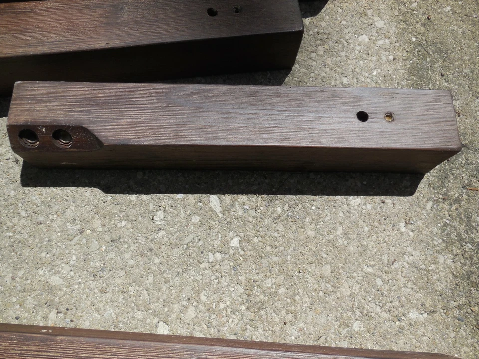 4 PATAS DE MESA DE CENTRO EXTERIOR DE MADERA MACIZA TRATADA CONTRA LA INTEMPERIE ESTILOS CASEROS (SIN TAPA) Foto 3 de 4