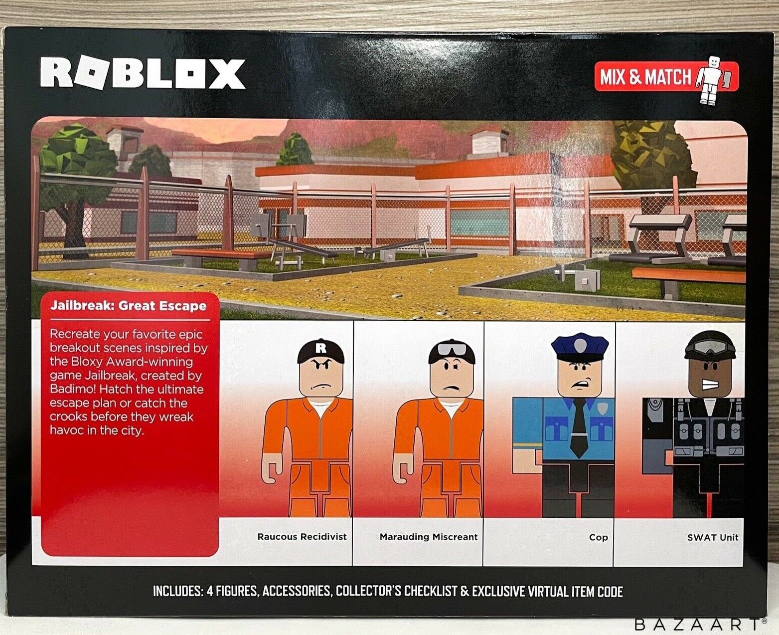 COD ROBLOX Jailbreak Great Escape Prison Toy Figures (Brand New