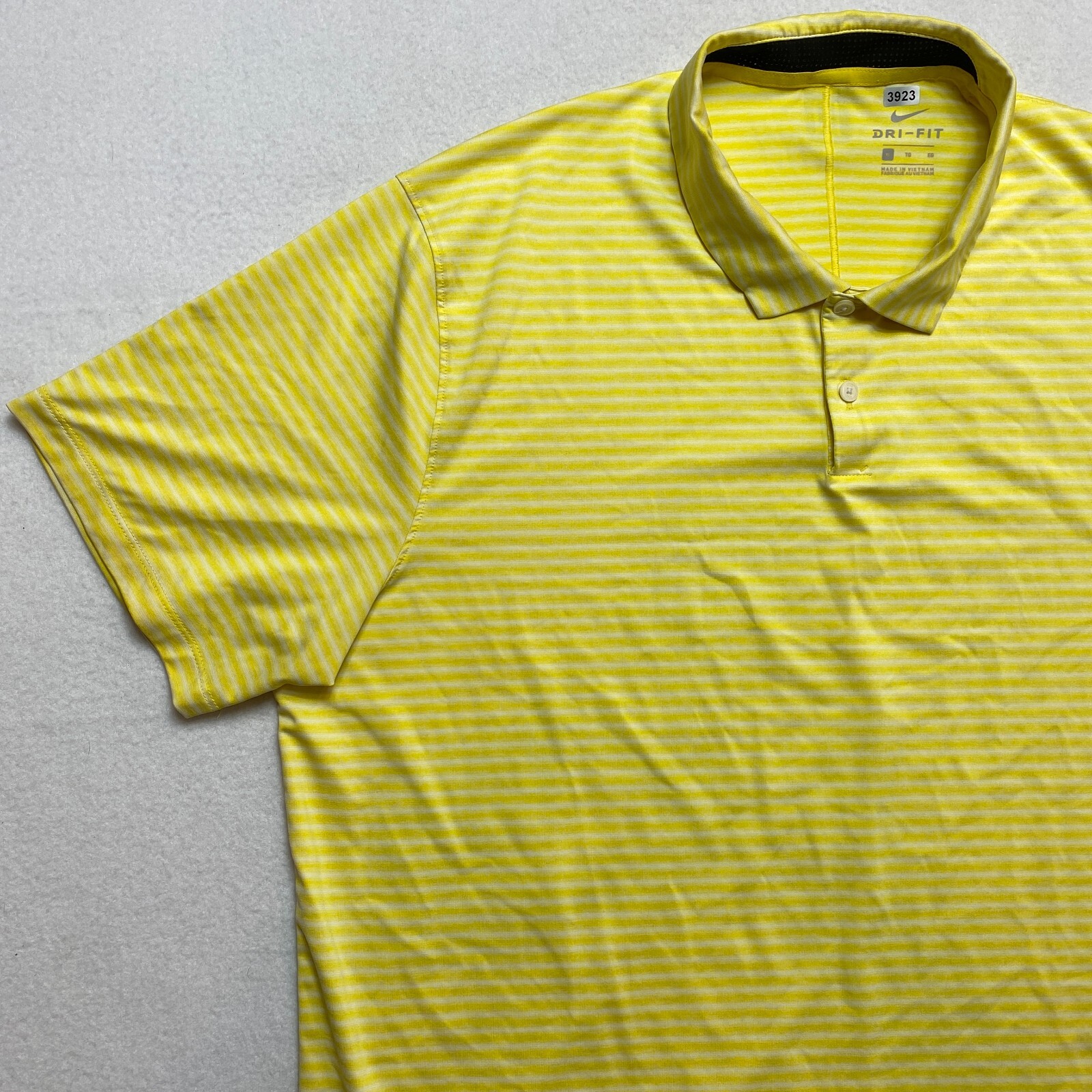 Tiger Woods Nike Polo Shirt Mens XL Yellow Short Sleeve Dri-Fit  thumbnail 7