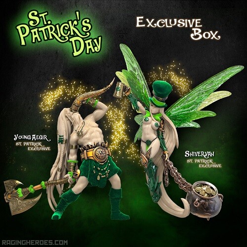 Raging Heroes - Юные Эгир и Шиверья Сент-Патрик Эксклюзивные 28-миллиметровые эльфы 7590₽