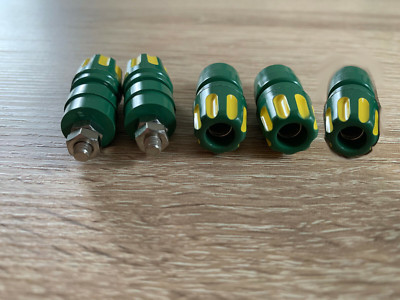 Original Hirschmann Pol-Klemmen 5er Set 4mm vollisoliert (PKI 10A GG)