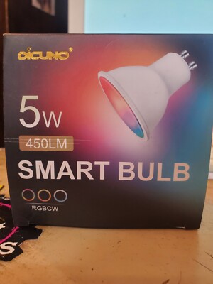 DiCUNO 450LM GU10 Smart Bulb, Color Changing LED Light Bulbs (Alexa/Google Home)