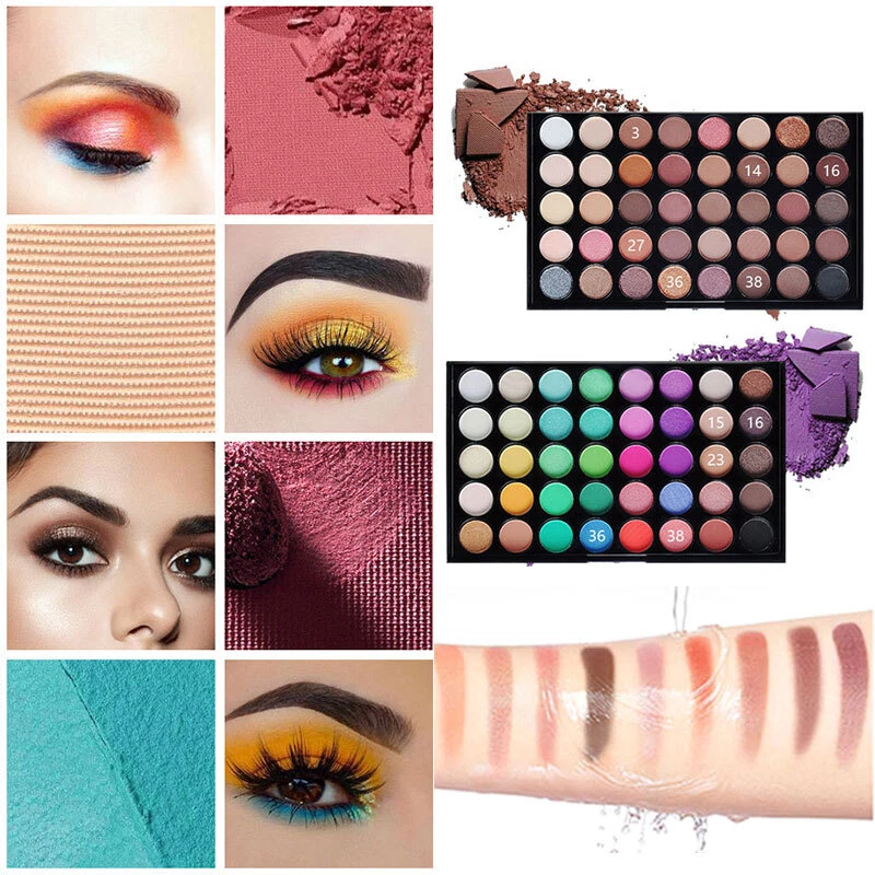 Eyeshadow Palette Makeup 40-Colors Cream Eye Shadow Matte Shimmer Cosmetic Set☆~ - Image 2 of 4