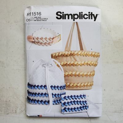 Simplicity R11516 Tote Hobo Bag Wristlet Belt Womens Accessories UNCUT