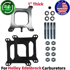 1 Inch For Holley Edelbrock/ Square Bore  Intake Manifold Carburetor Spacer Kit