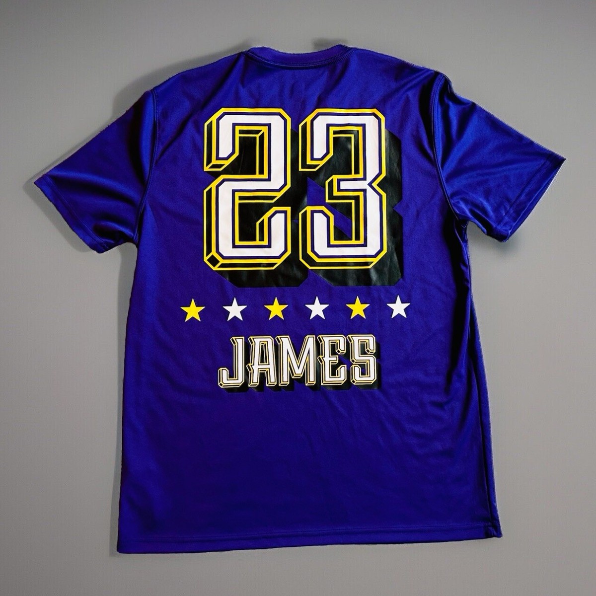 LeBron James T Shirt NBA Los Angeles Lakers #23 Size Men's Large