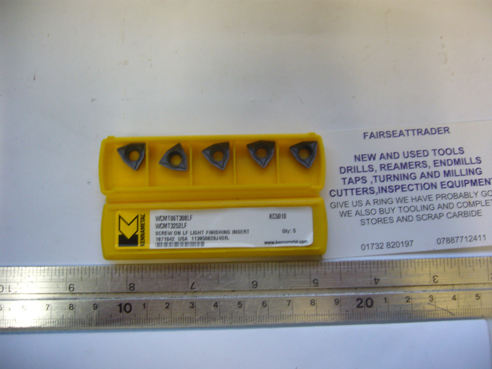 KENNAMETAL TURNING INSERTS (FINISHING) WCMT06T308LF KC5010 3059 eBay