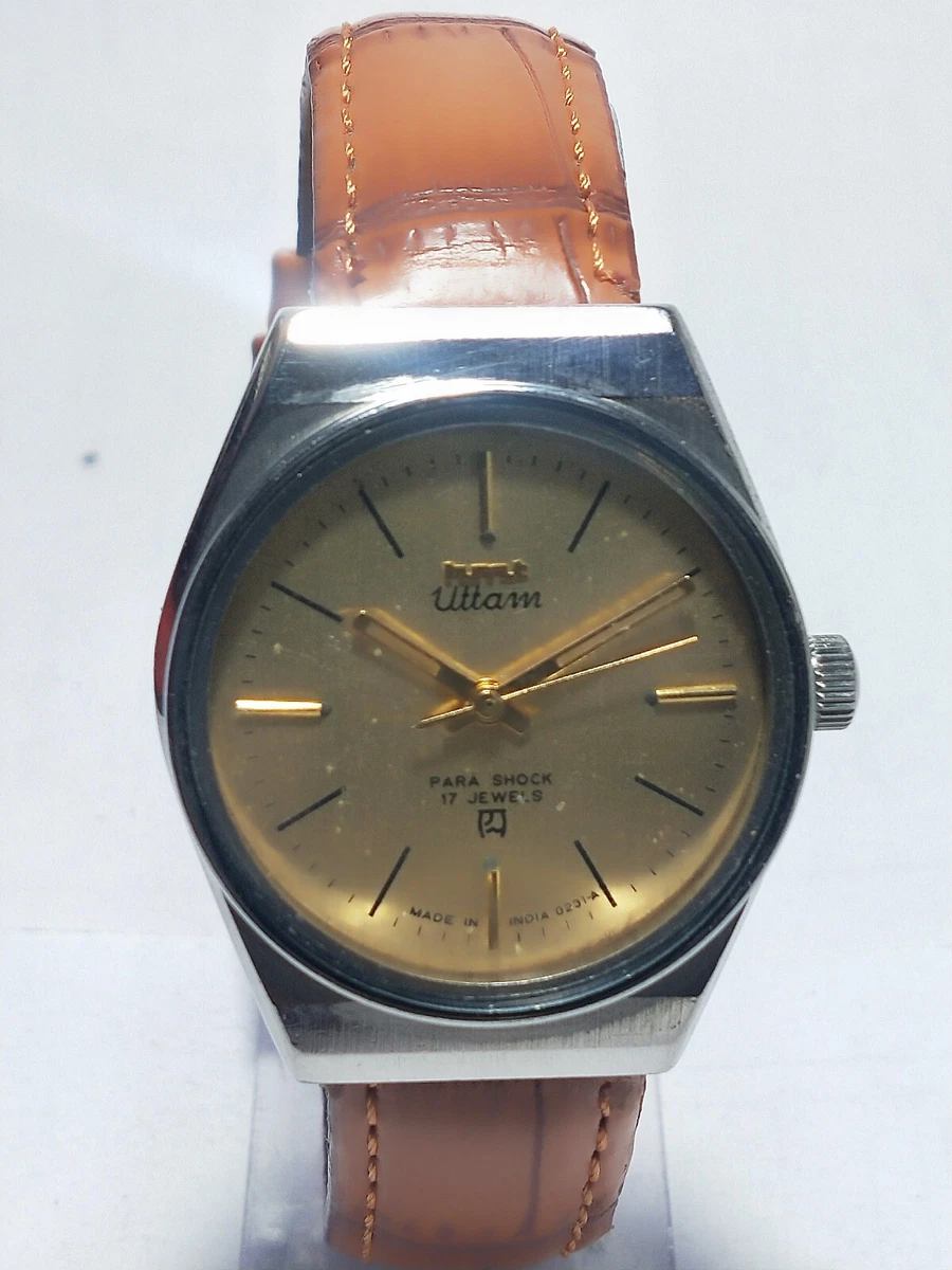Vintage Hmt Uttam Winding Movement Mens Analog Watch A60