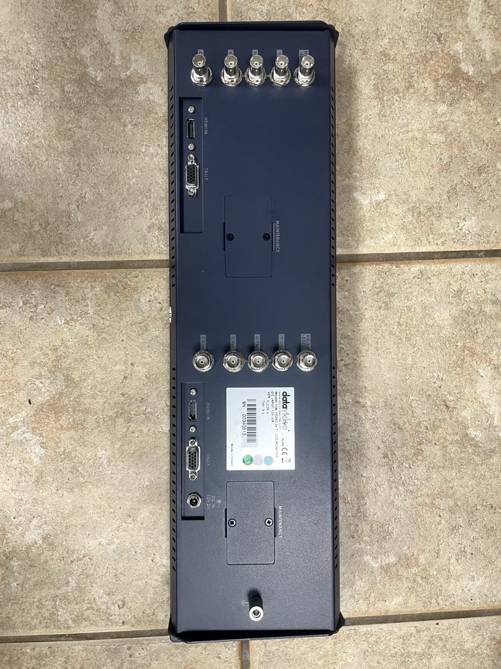 Monitor en rack LCD Datavideo TLM-702HD 2x 7", color azul 4 pantallas; con cargador Foto 2 de 3