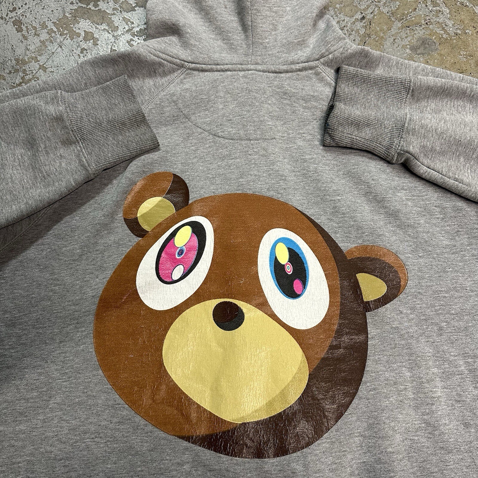 Vintage 2007 Kanye West Graduation Bear Takashi Murakami Hoodie XL RARE image 2