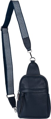 Damen One Shoulder Rucksack Uni Schultergurt gemustert, Cityrucksack, Sling Bag