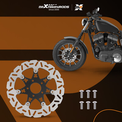 Front Disc Brake Rotor for Harley Davidson Dyna Softail 2006-2017 299mm Black