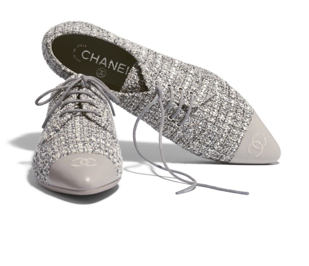 Top 54+ imagen chanel lace shoes