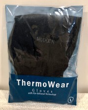    Nikken ThermoWear Gloves Far-Infrared Technology 1859 Black Size L Large   