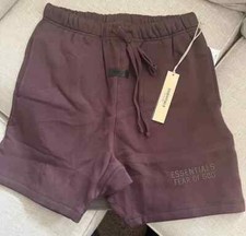 NWT FEAR OF GOD ESSENTIALS SHORTS FW22 "PLUM" AUTHENTIC SIZE XXS-XL 