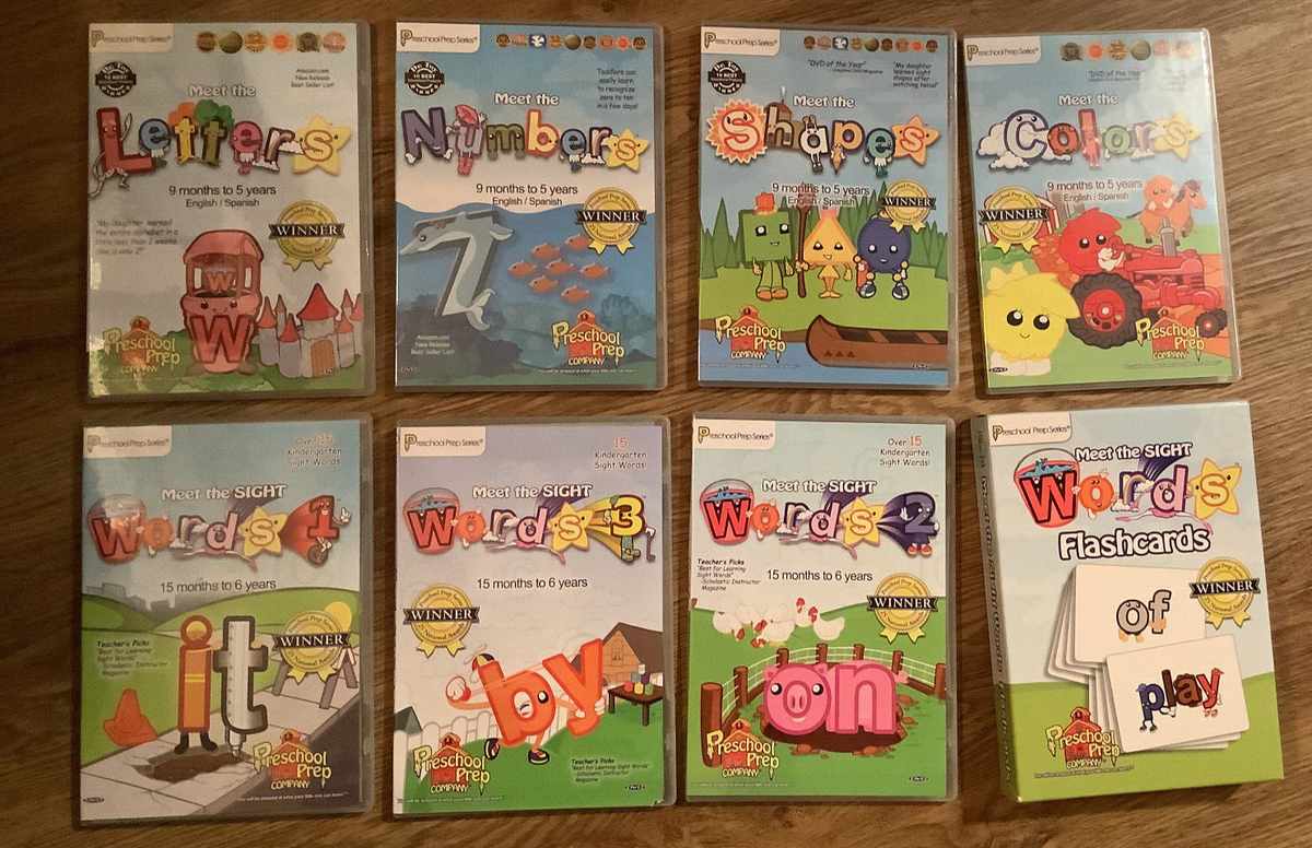 Preschool Prep Series 7 DVD pack & sight Words Flashcards | eBay
