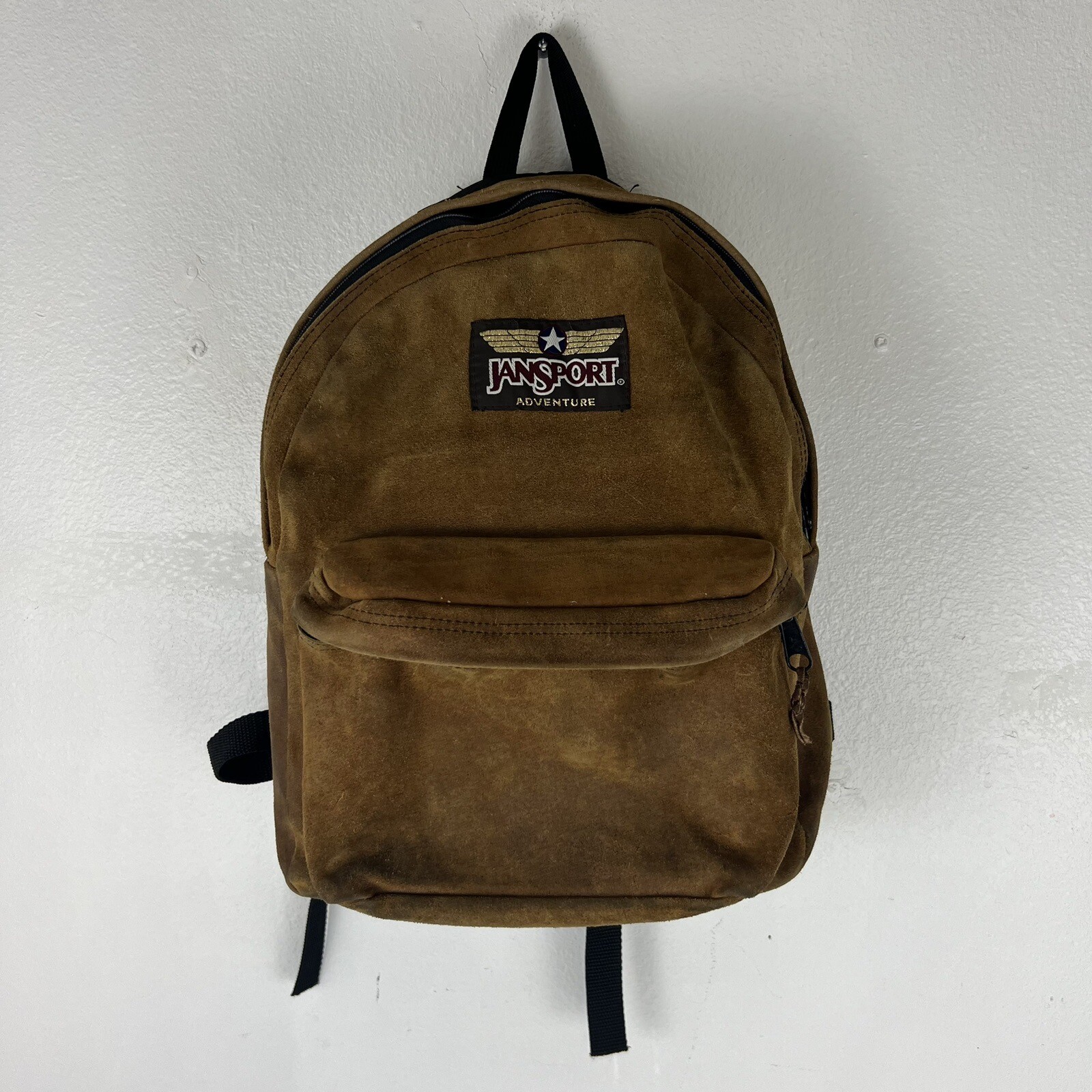 Vintage JanSport Adventure All Leather Suede Backpack Day Pack MADE USA