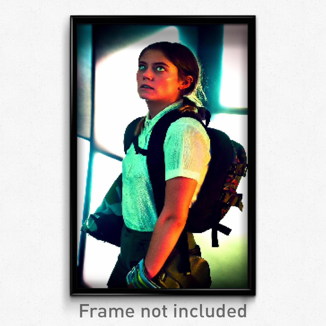 Pixel Art Poster - Agitated Backpack (8 Bit Psychedelic Trippy Video Game Print)