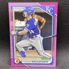 2024 Bowman Prospects Pink Parallel Carson Roccaforte #BP-33 KC Royals /175