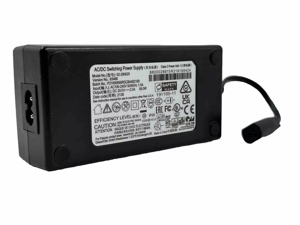 Okin AC/DC Adapter Power Supply ErgoMotion Serta Tempurpedic Purple ...