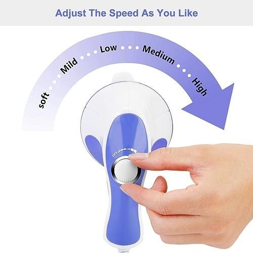 Masajeador corporal eléctrico de mano masajeador vibratorio de cuerpo completo con 4 intercambiables - Imagen 3 de 7