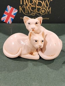 Harmony Kingdom Marie & Pierre Cats UK Made Two by Two Series Figurines by Adam