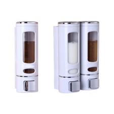 Single Double Soap Dispenser Wall Kitchen Bathroom Bottle Plastic Pump Dispenser