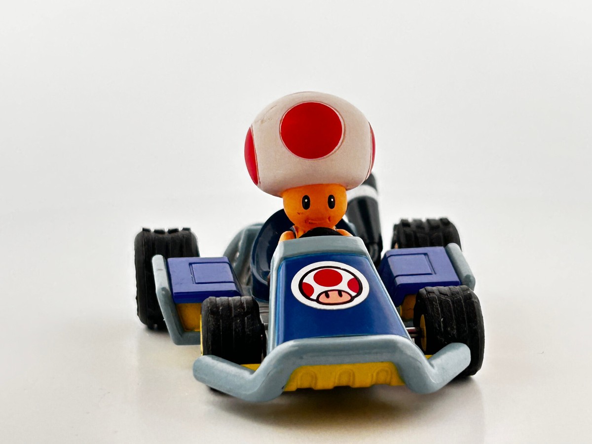 Figurine Mario Kart SNES Bandai 1992 - Toad/Kinopio Première édition - Avec Kart