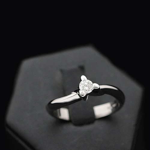SALVINI SOLITARIO ORO BIANCO 18KT BRILLANTE 0.25 CT SCATOLA E GARANZIA - Foto 5 di 10