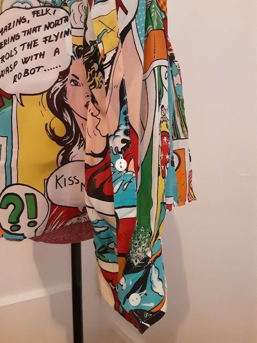 Blouse En Soie Dolce & Gabbana Imprimée Pop Art - Taille 46 - Occasion Très Bon état